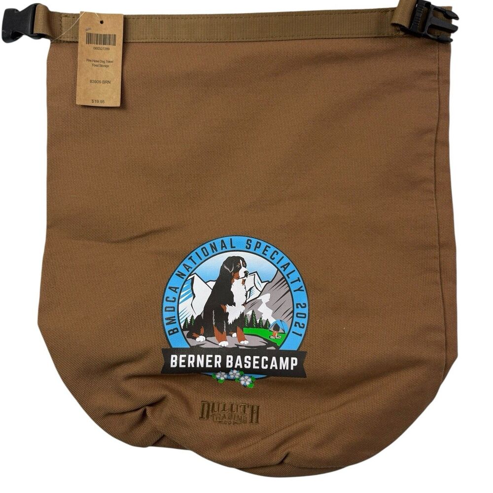 NEW Duluth Pet Fire Hose Dog Travel Food Storage Bag BMDCA 2021 Berner Basecamp
